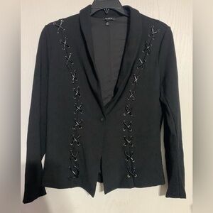 Torrid Black Lace-Up Blazer Jacket